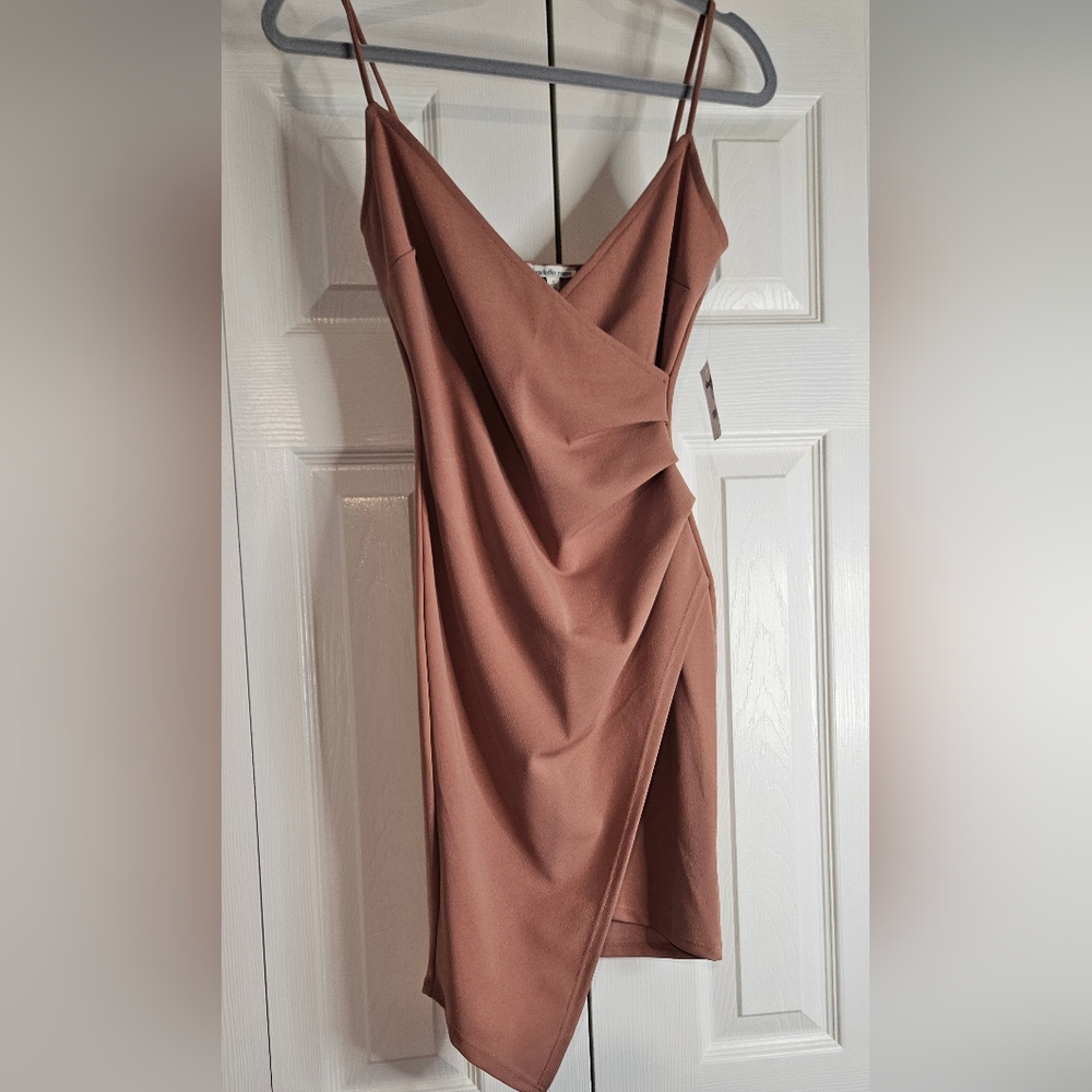 Elegant Mauve Draped Dress
